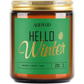 AOOVOO Hello Winter Candle - 9 oz Pine Scented Soy Wax Aromatherapy Candle