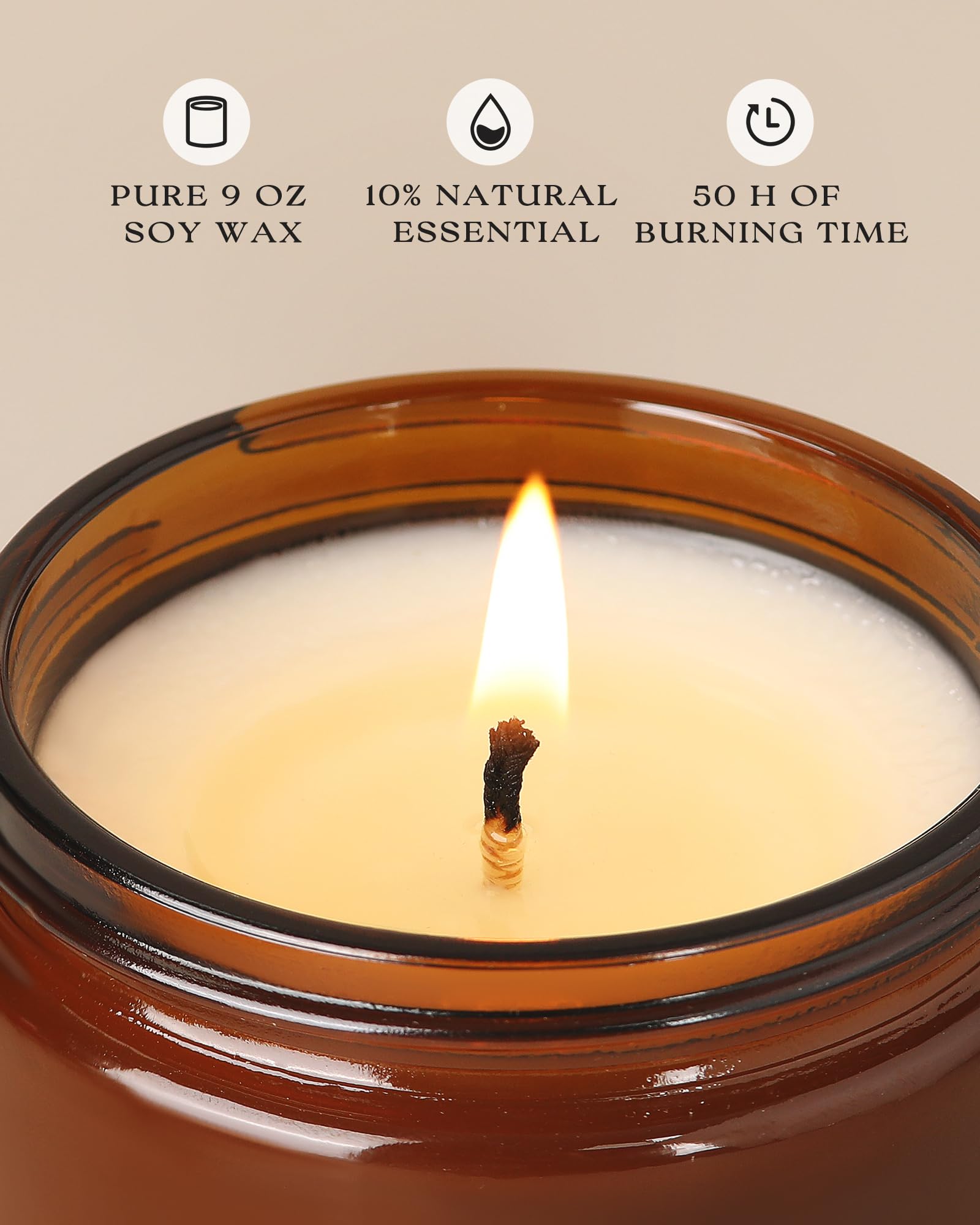 AOOVOO Hello Winter Candle - 9 oz Pine Scented Soy Wax Aromatherapy Candle