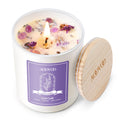 AOOVOO Lavender Scented Candles for Women - 7oz Soy Aromatherapy Candle with Crystals Inside
