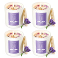 AOOVOO Lavender Candles Set - 4 Pack Aromatherapy Candles with Crystals Inside