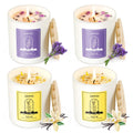 AOOVOO Lavender Candles Set - 4-Pack, 28 oz, 200 Hour Burn Time, Crystals Inside, Aromatherapy Gifts