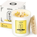 AOOVOO Vanilla Scented Candle for Women - 10oz Soy with Crystals Inside