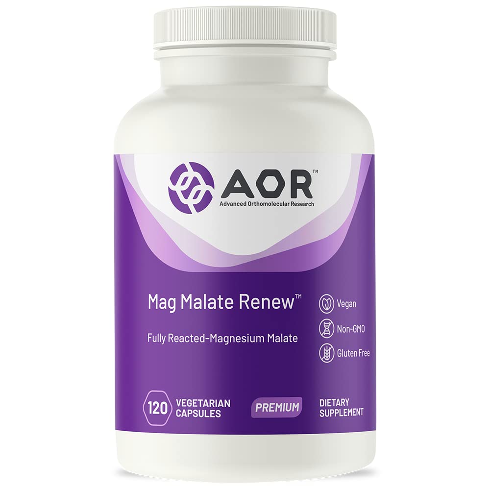 AOR Mag Malate Renew — Supports Healthy Heart, Muscle Function & Energy | Magnesium Supplement 120 Servings