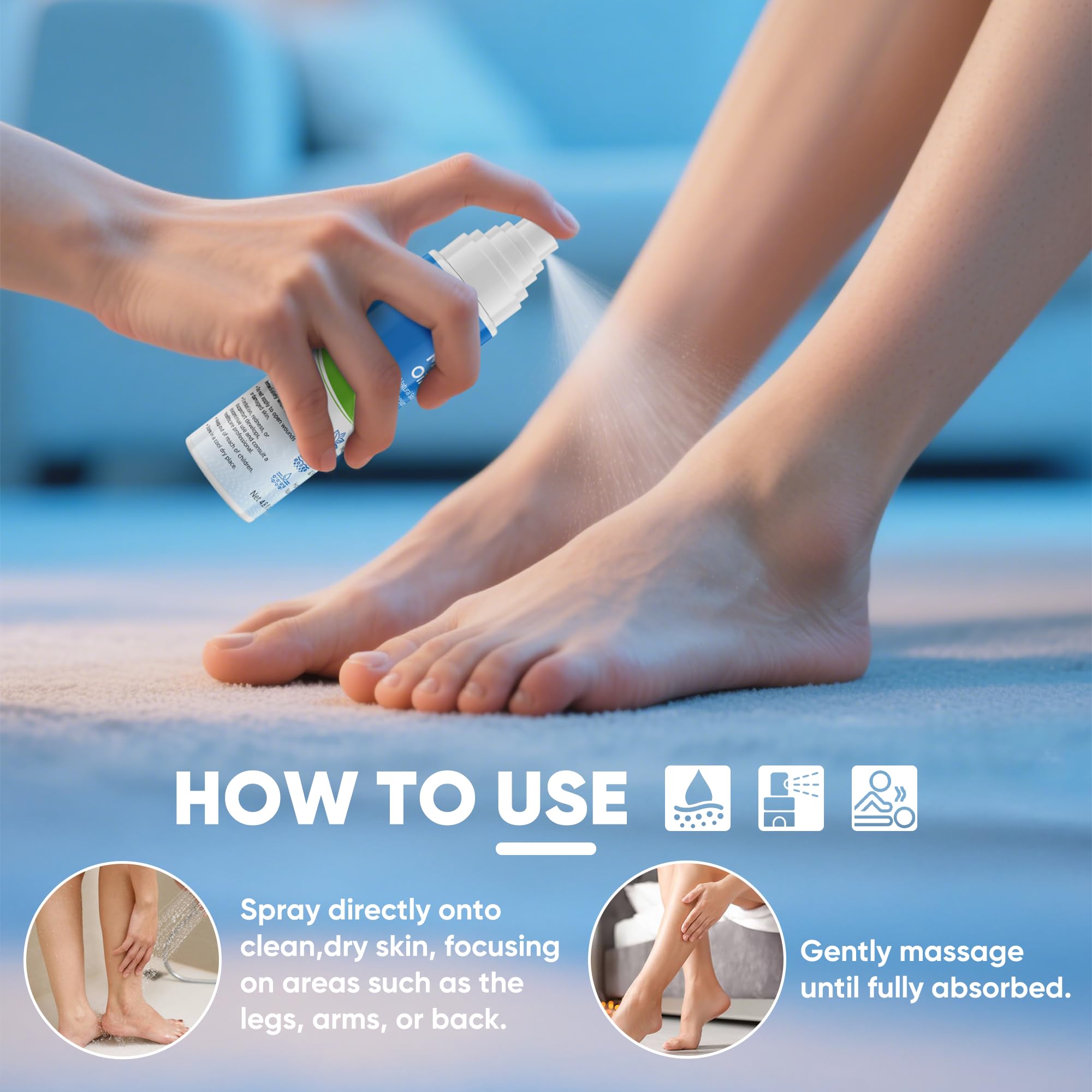 AOSORW Pure Magnesium Oil Spray – Nighttime Sleep Support, Non-Greasy Topical Magnesium (4.8 fl oz, Pack of 1)