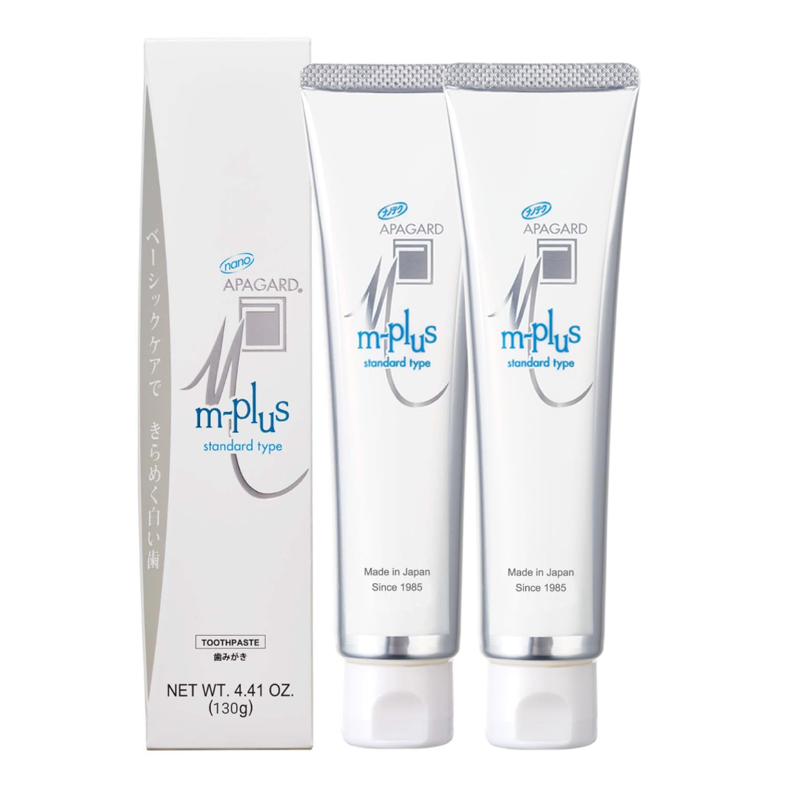 APAGARD M-Plus Nano-Hydroxyapatite Toothpaste – No Fluoride, Family Pack (125g x2)