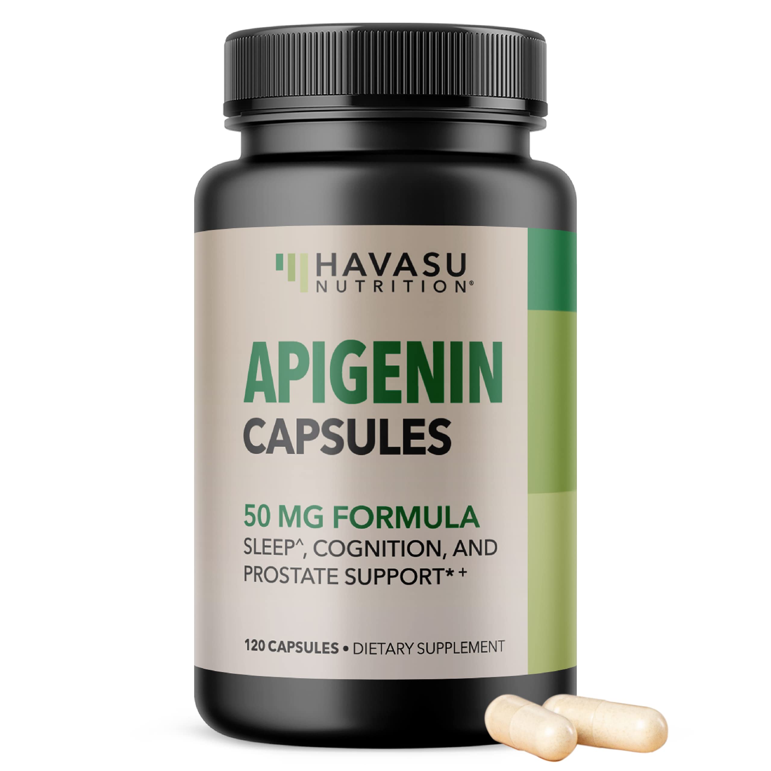 Apigenin Capsules 50mg - 120 Count | Vegan, Non-GMO, Sleep & Cognitive Support