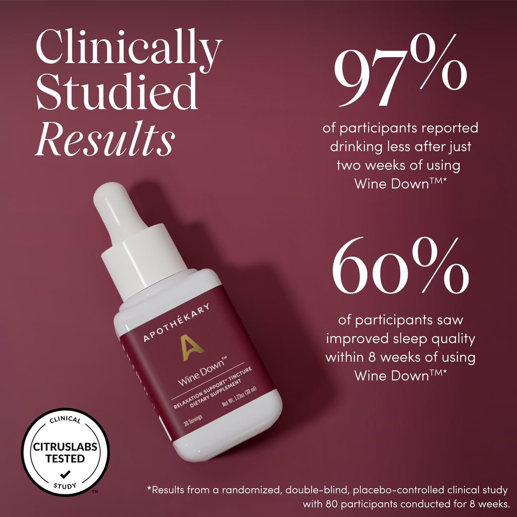 Apothékary Wine Down - Alcohol-Free Sleep Support Drops | 1 oz, 30 Servings