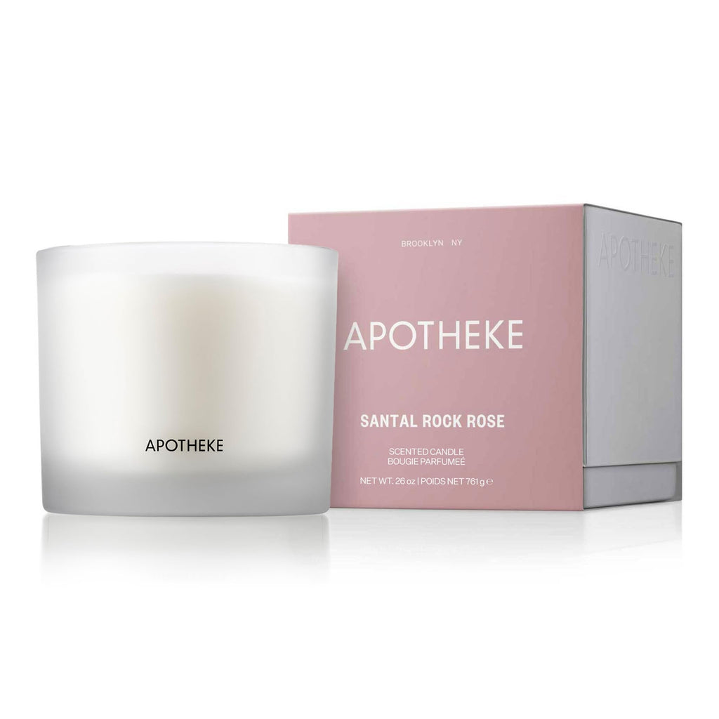 Apotheke 3-Wick Santal Rock Rose Candle – 26 oz Soy Jar