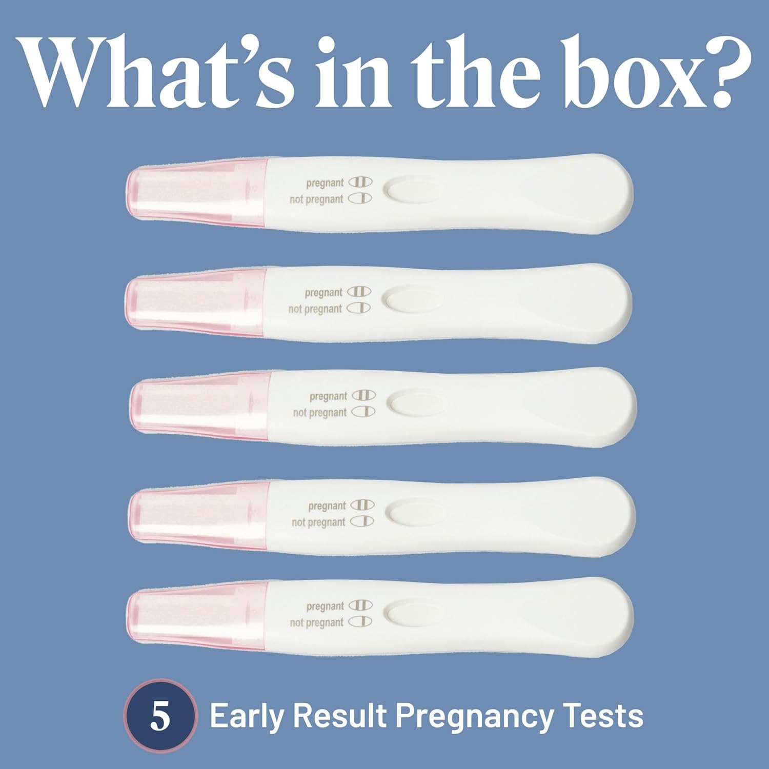 Apphia Early Detection Pregnancy Test - 6 Days Sooner | Midstream hCG Strips | Made in USA (Pack of 5)