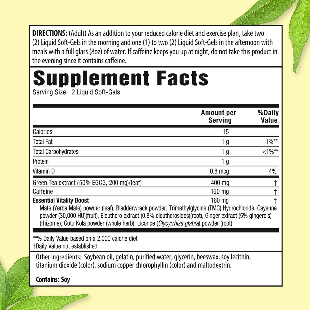 Applied Nutrition Green Tea Fat Burner – EGCG 400 mg + Green Coffee Bean Extract