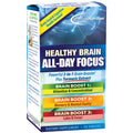 Applied Nutrition Healthy Brain All-Day Focus - 50 Tablets - 3-in-1 Brain Booster with Turmeric