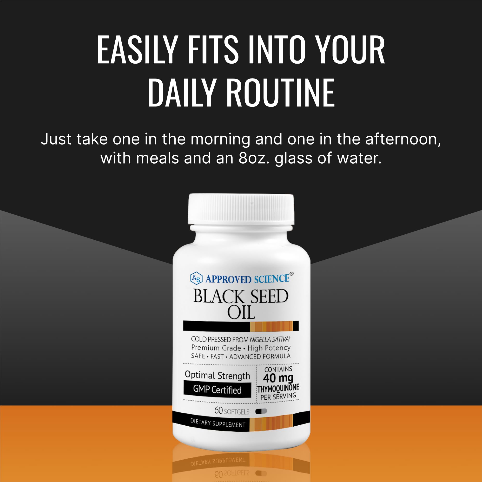 Approved Science Black Seed Oil – 2% Thymoquinone, Cold-Pressed Nigella Sativa, USA Made