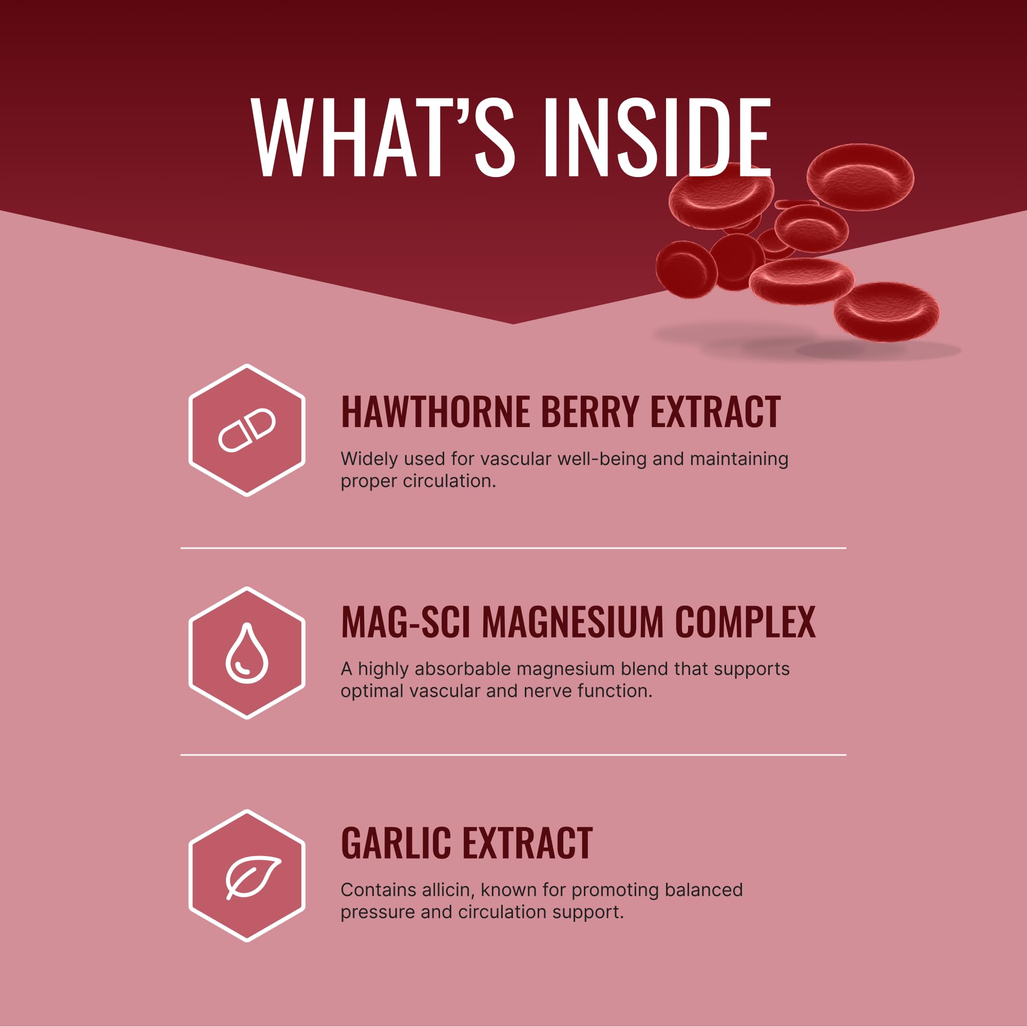 Approved Science Bloodsyl - Supports Blood Flow - Hawthorn, Magnesium & BioPerine | Vegan, 2x180 Capsules