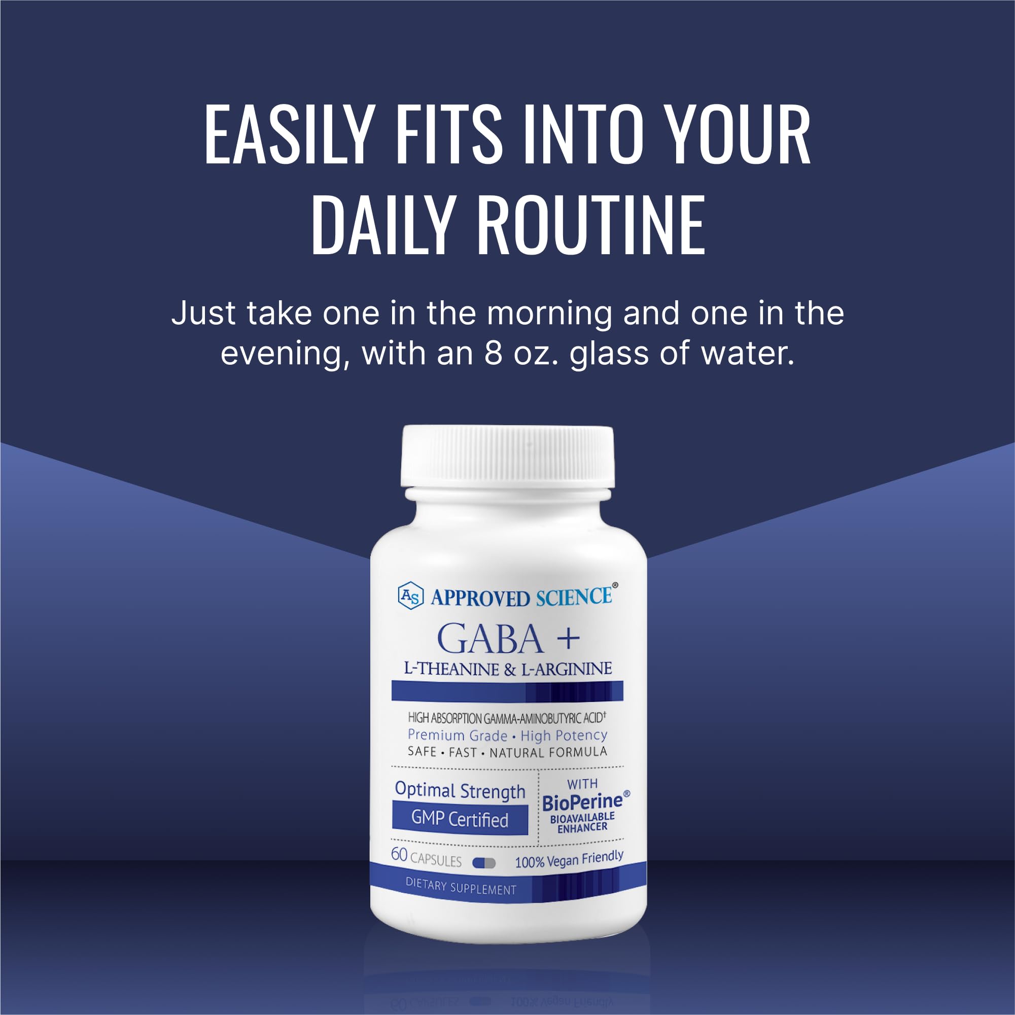 Approved Science GABA+ – Calm, Sleep & Mood Support | 60 Vegan Capsules