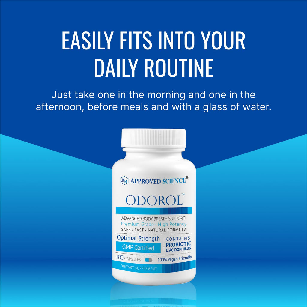 Approved Science Odorol - 180 Capsules | Fresh Breath & Odor Control
