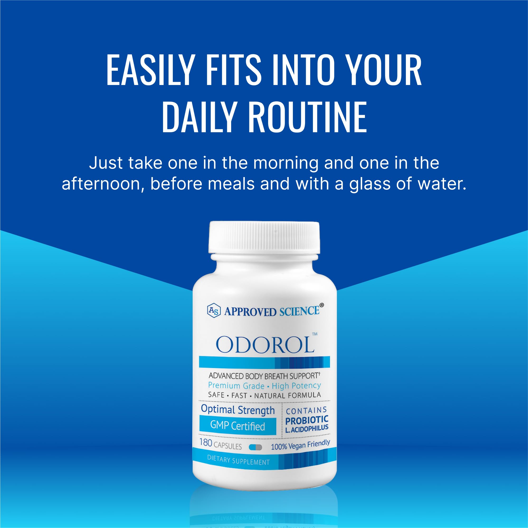 Approved Science Odorol - 180 Capsules | Fresh Breath & Odor Control