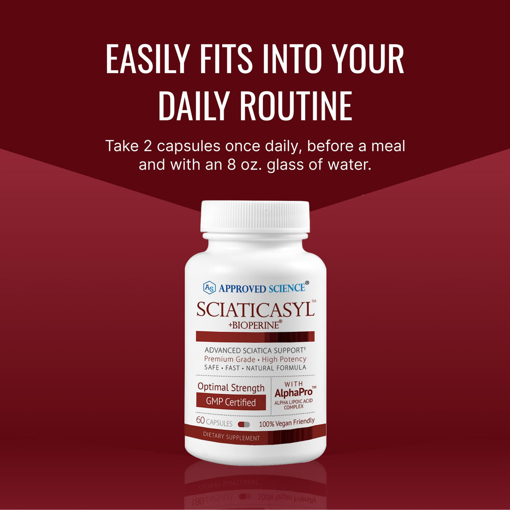 Approved Science Sciaticasyl – Optimal Sciatic Nerve Support, Vegan, 60 Capsules
