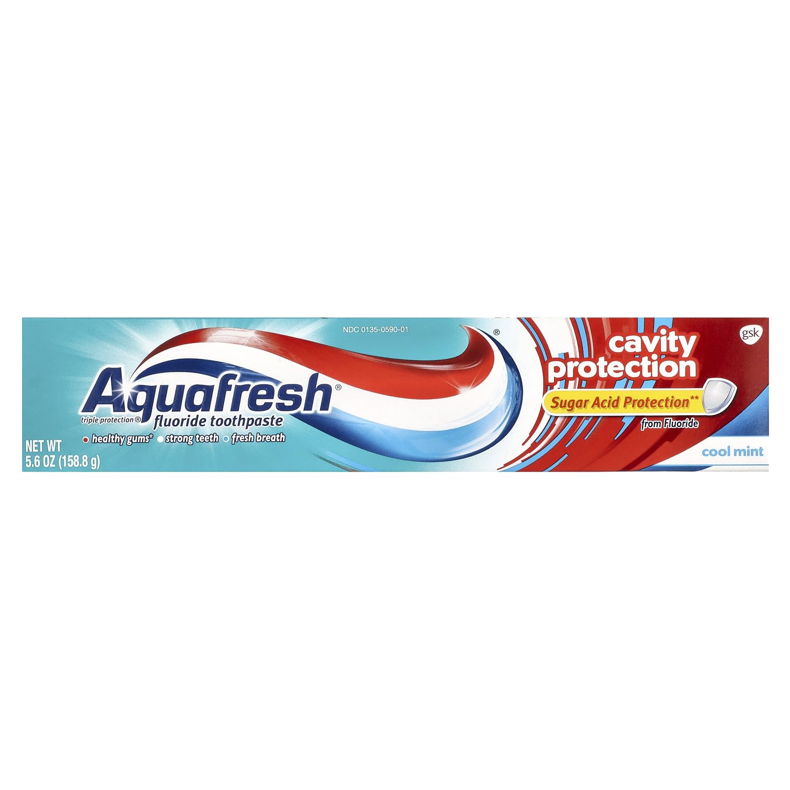 Aquafresh Cavity Protection Toothpaste - Cool Mint 5.6 oz (12 Pack)