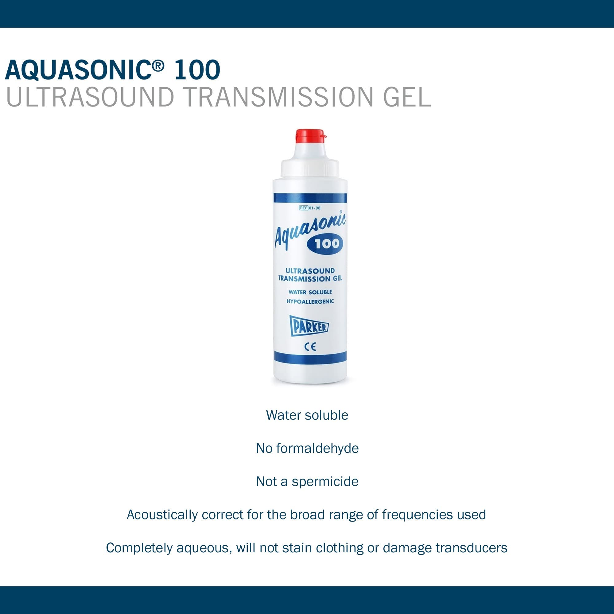 Aquasonic 100 Ultrasound Gel 0.25L Bottle | Parker Laboratories