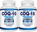 Arazo Nutrition CoQ10 Ubiquinone 200mg – High Absorption, No Soy | Pack of 2