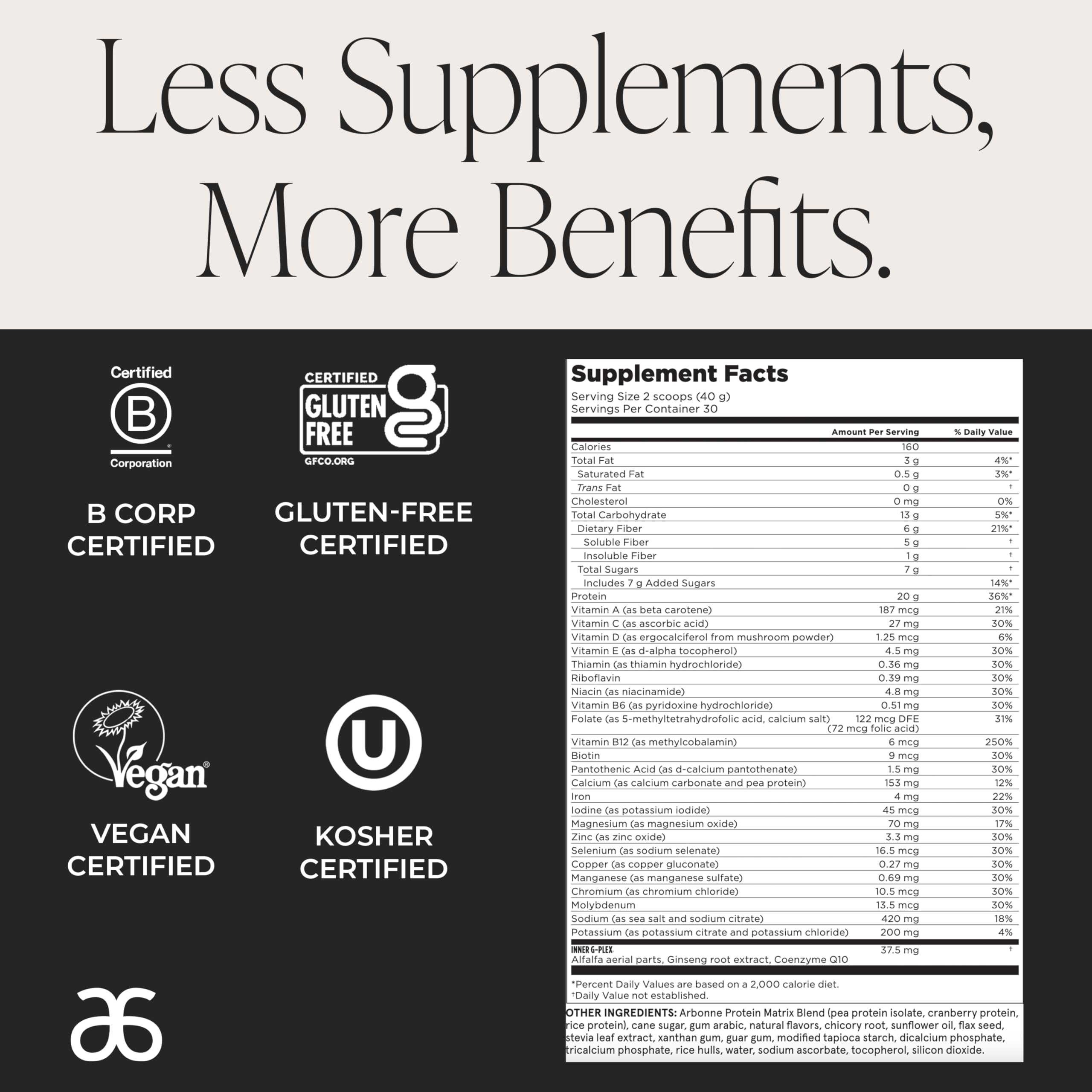 Arbonne Feelfit Pea Protein Shake Vanilla – Vegan Protein for Energy