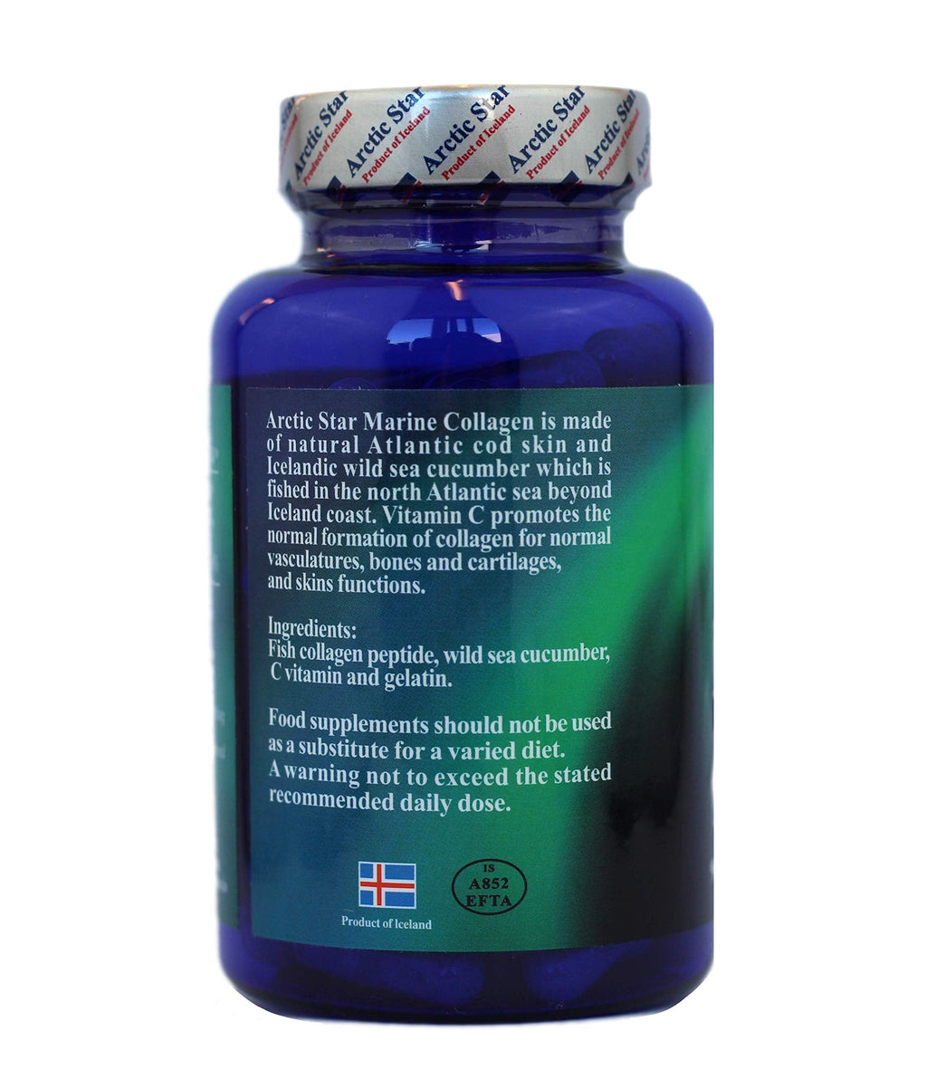 Arctic Star Marine Collagen – Hydrolyzed Collagen from Iceland (90 Capsules) for Skin, Hair & Nails