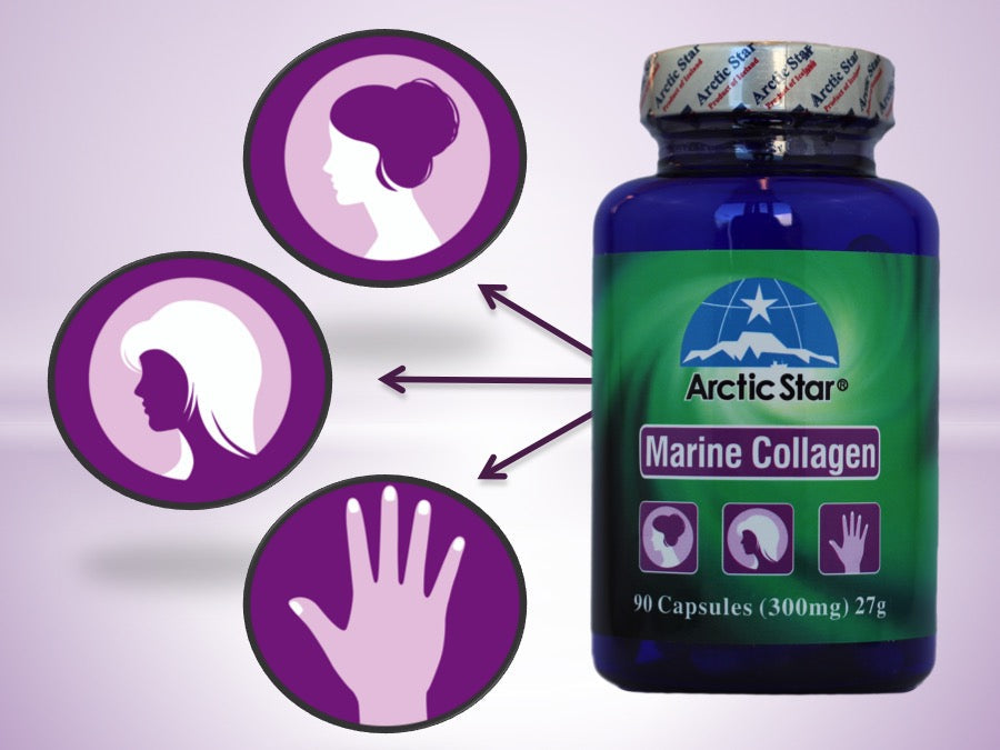 Arctic Star Marine Collagen – Hydrolyzed Collagen from Iceland (90 Capsules) for Skin, Hair & Nails