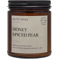 Arctic Wicks Scented Coconut Beeswax Candles - 9oz Amber | Non-Toxic, USDA Biobased (Honey Spiced Pear)