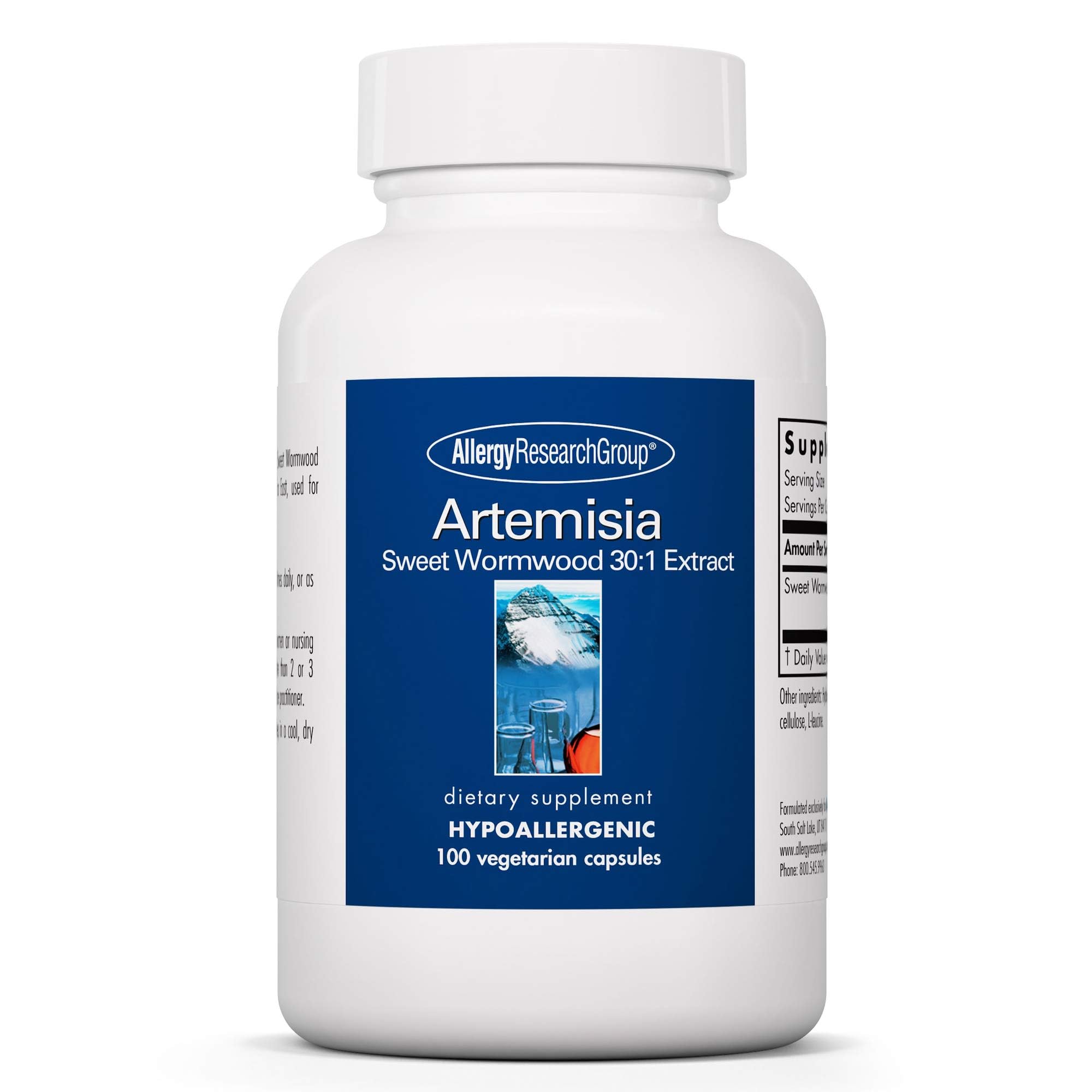 Allergy Research Group Artemisia Dietary Supplement – Microbial Balance, Sweet Wormwood Extract, Hypoallergenic, Gluten Free | Vegetarian Capsules – 100 Count