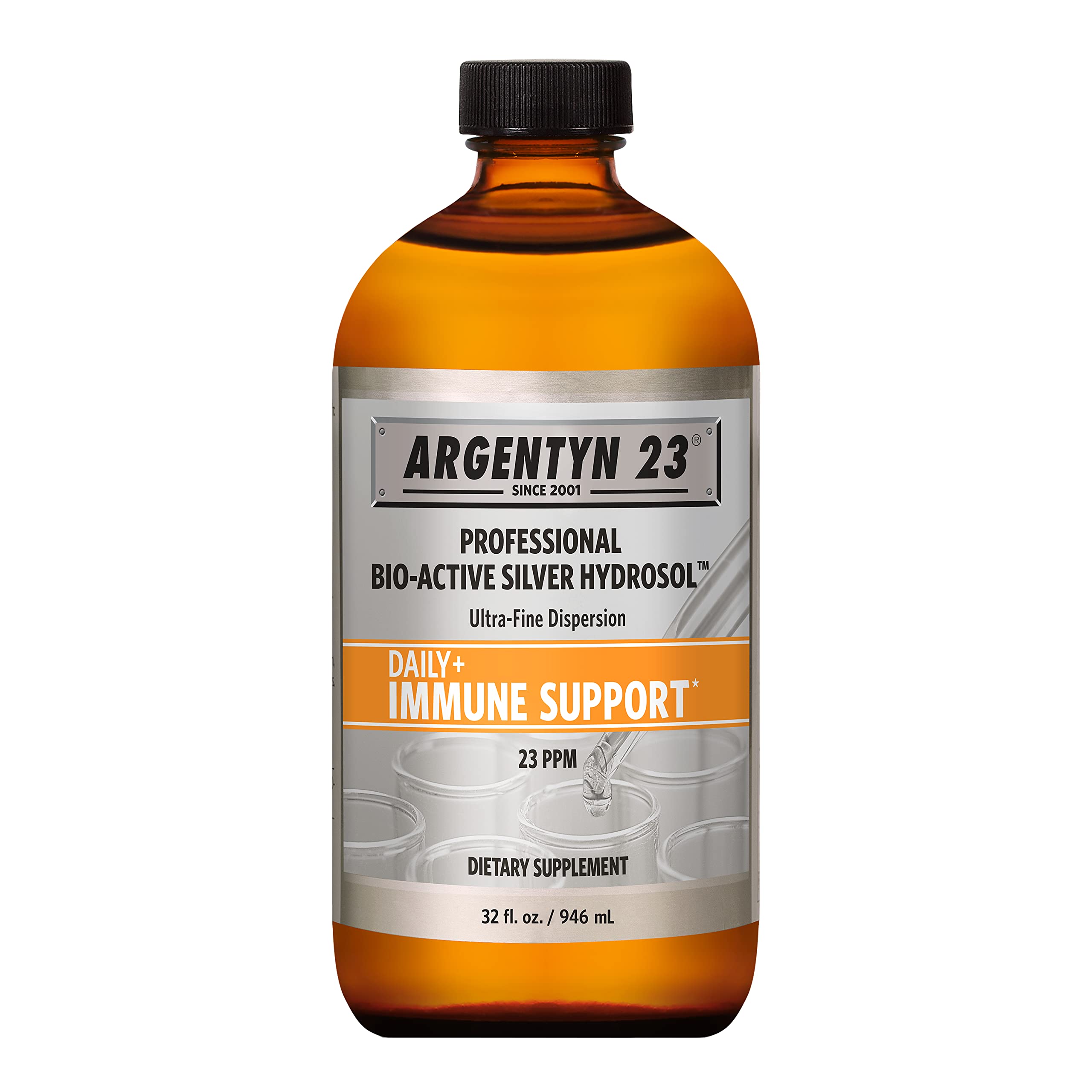 Argentyn 23 Professional Immune Support – Bio-Active Silver Hydrosol, 23 ppm, 32 fl oz