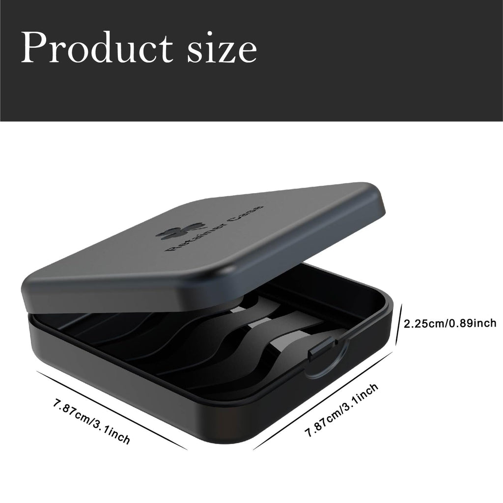 ARGOMAX Retainer Case – Aligners Box for Invisalign Braces Box (1 Piece, Black)