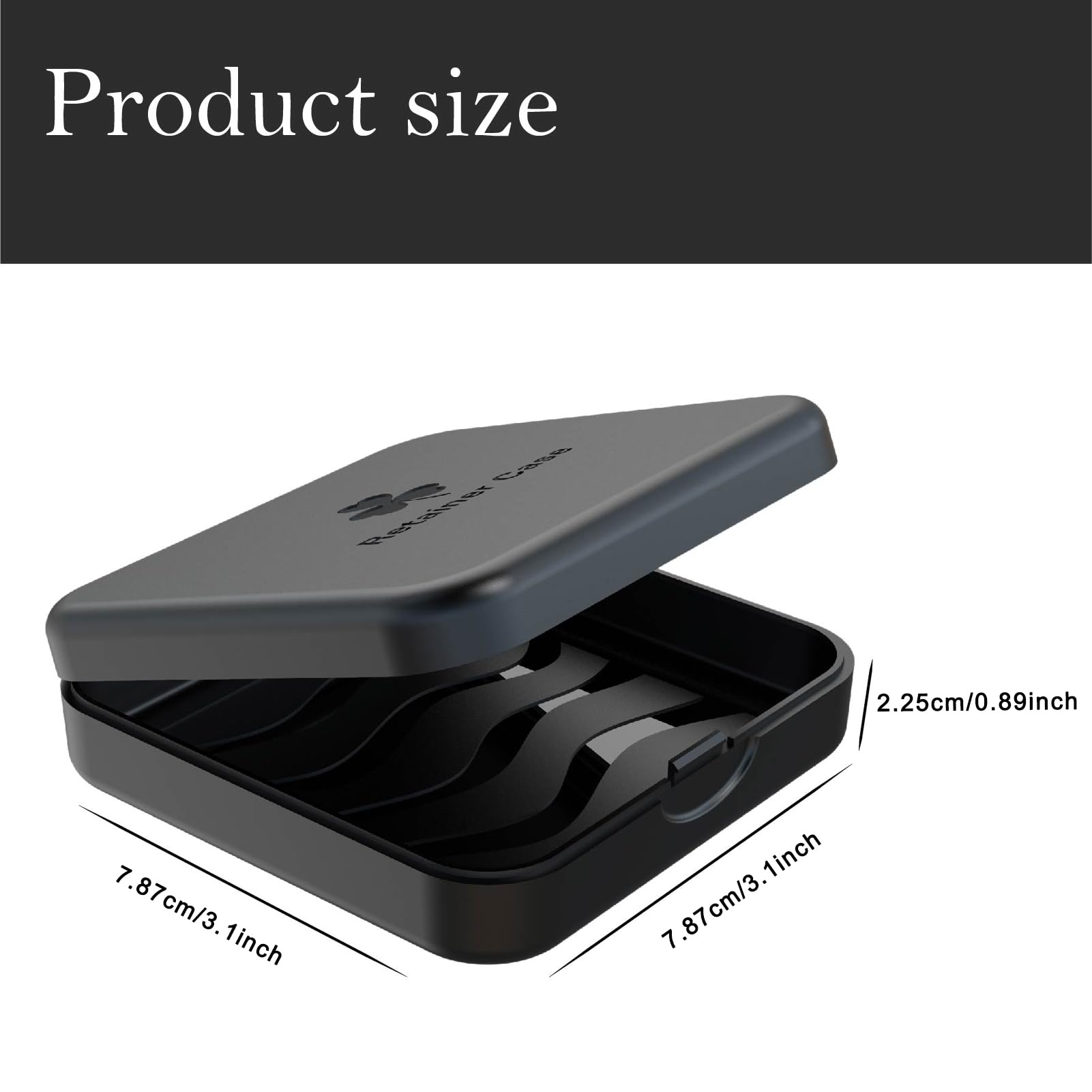 ARGOMAX Retainer Case – Aligners Box for Invisalign Braces Box (1 Piece, Black)
