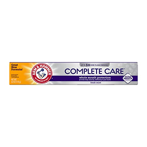 Arm & Hammer Complete Care Toothpaste – Whole Mouth Protection Six Pack, Mint, Fluoride (72 oz) Packaging May Vary