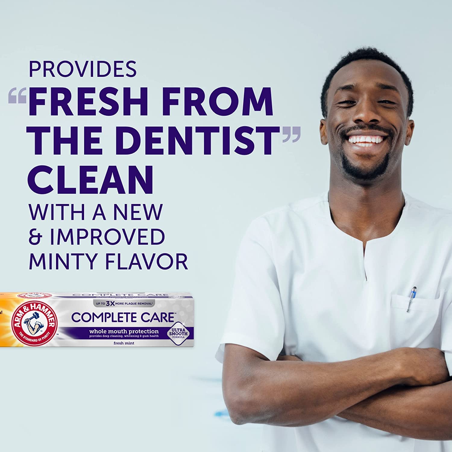 Arm & Hammer Complete Care Stain Defense Toothpaste, Fluoride Anticavity, 6 oz – Pack of 6 (Packaging May Vary)