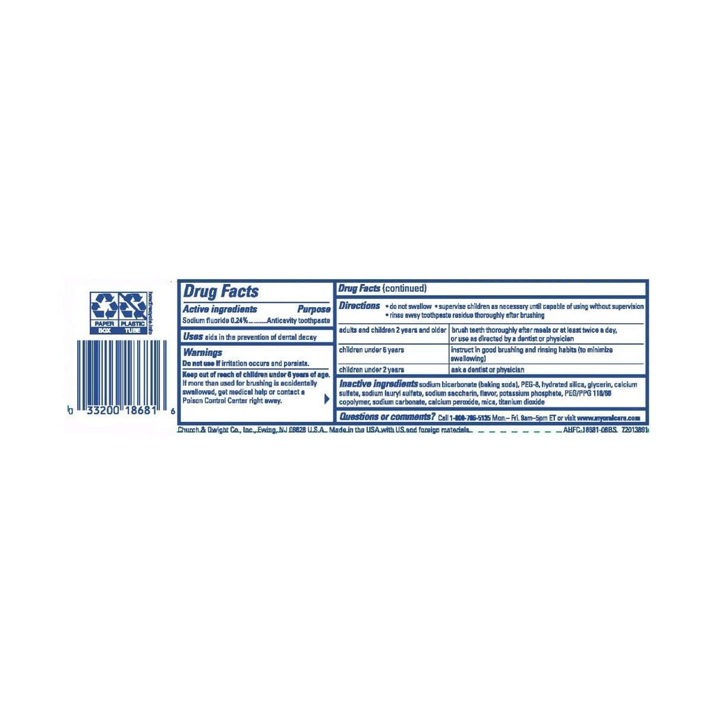 ARM & HAMMER Truly Radiant Whitening & Enamel Strengthening Toothpaste – Fresh Mint, 4.3 oz (Pack of 5)