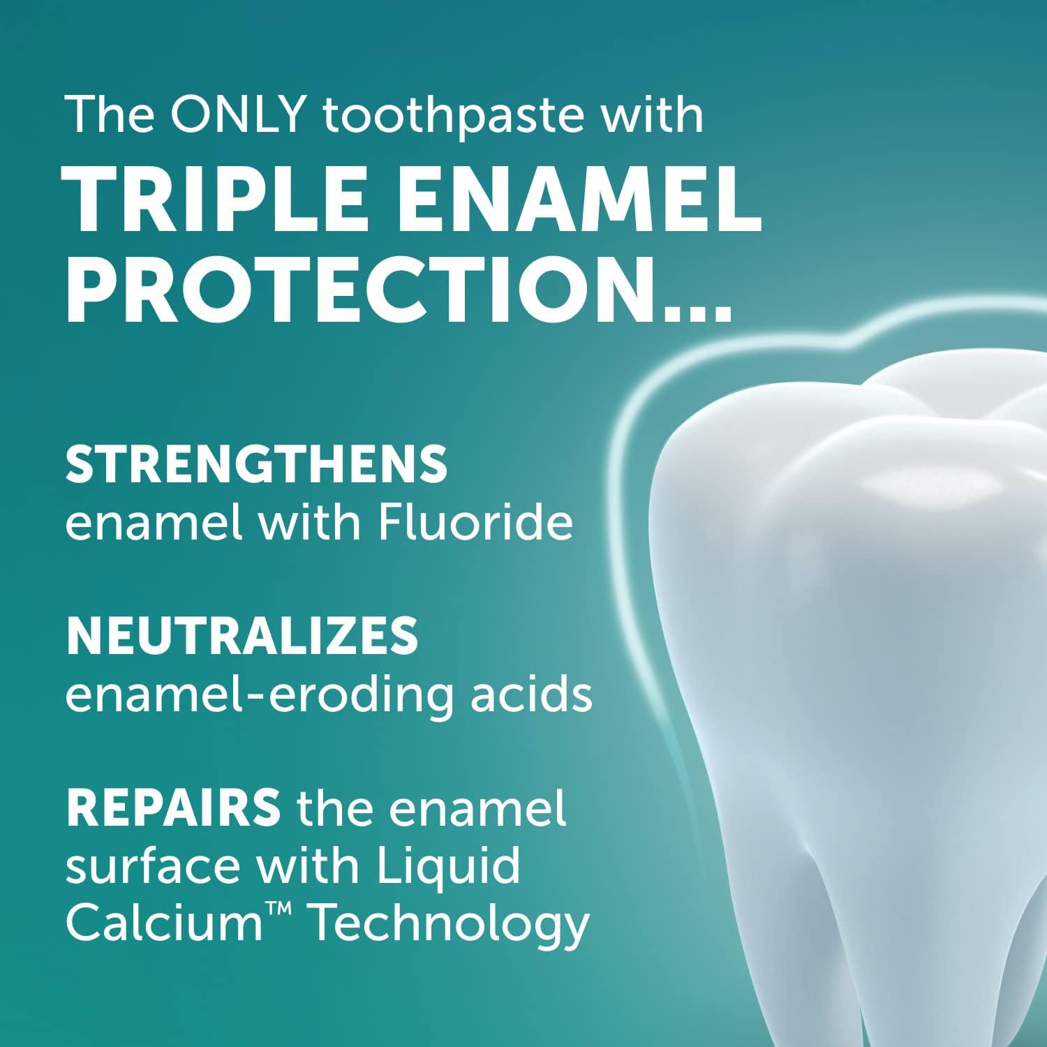 ARM & HAMMER Truly Radiant Whitening & Enamel Strengthening Toothpaste – Fresh Mint, 4.3 oz (Pack of 5)