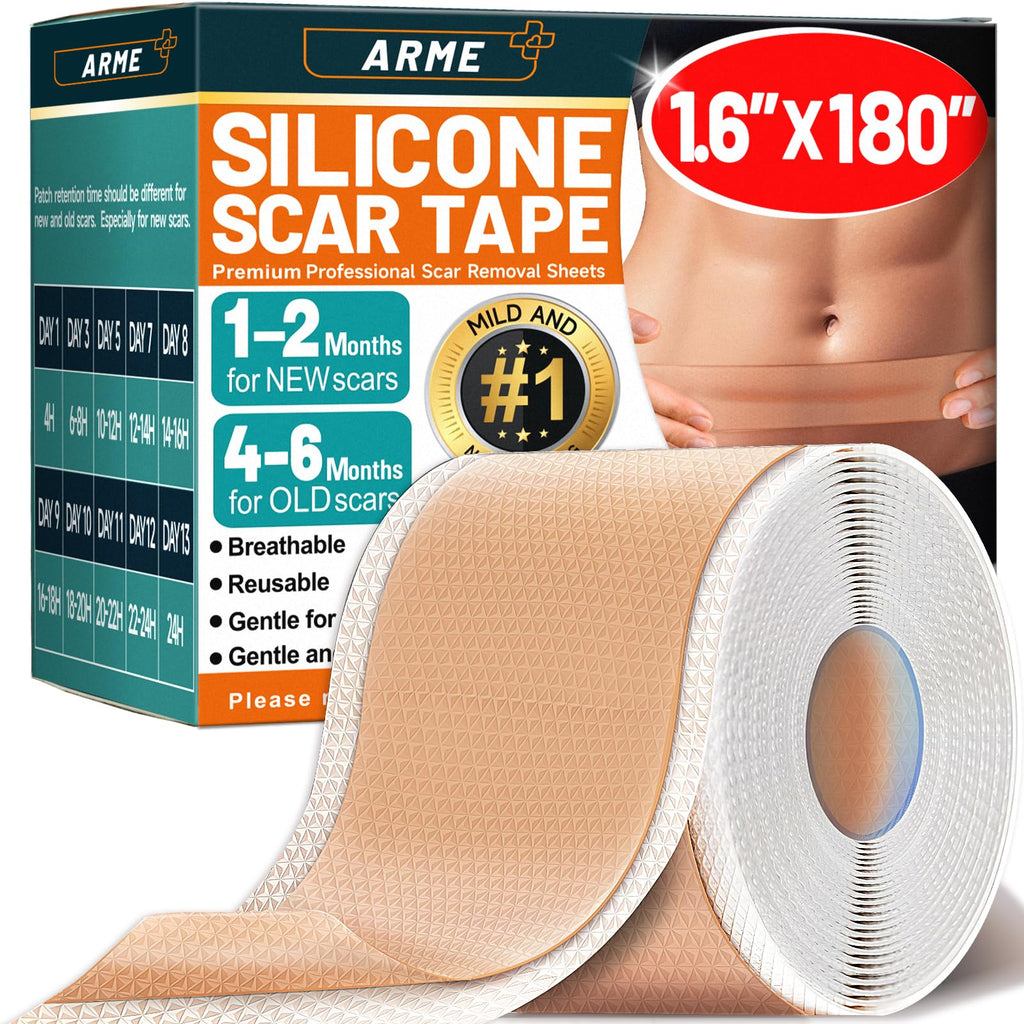 Arme Silicone Scar Tape Roll (1.6x180) – Medical-Grade Scar Sheets for Surgical Scars