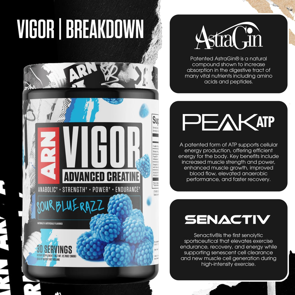 Arms Race Nutrition ARN Vigor Advanced Creatine Formula – 30 Servings (Punch)