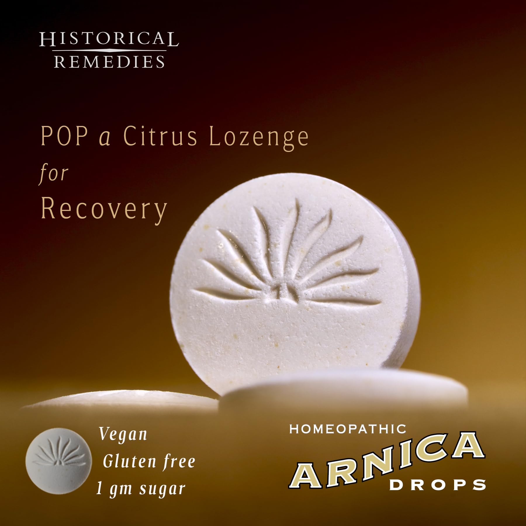 Historical Remedies Arnica Drops (1 Pack) | Natural First Aid for Injuries, Soreness & Fatigue | Organic Tangerine Flavor, Vegan & Gluten-Free