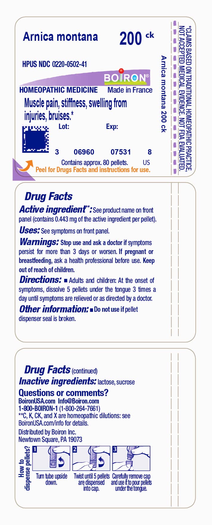 Arnica Montana 200CK Boiron – 80 Pellets