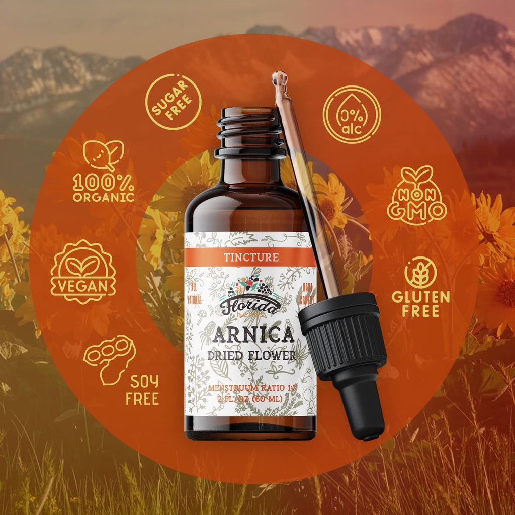 Arnica Tincture – Organic Arnica Montana Extract, 700 mg (2 oz) | Non-GMO