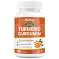 Arofum Turmeric Supplement with Ginger Root & BioPerine – 500mg Turmeric Extract – Joint & Digestive Support | 120 Vegan Capsules