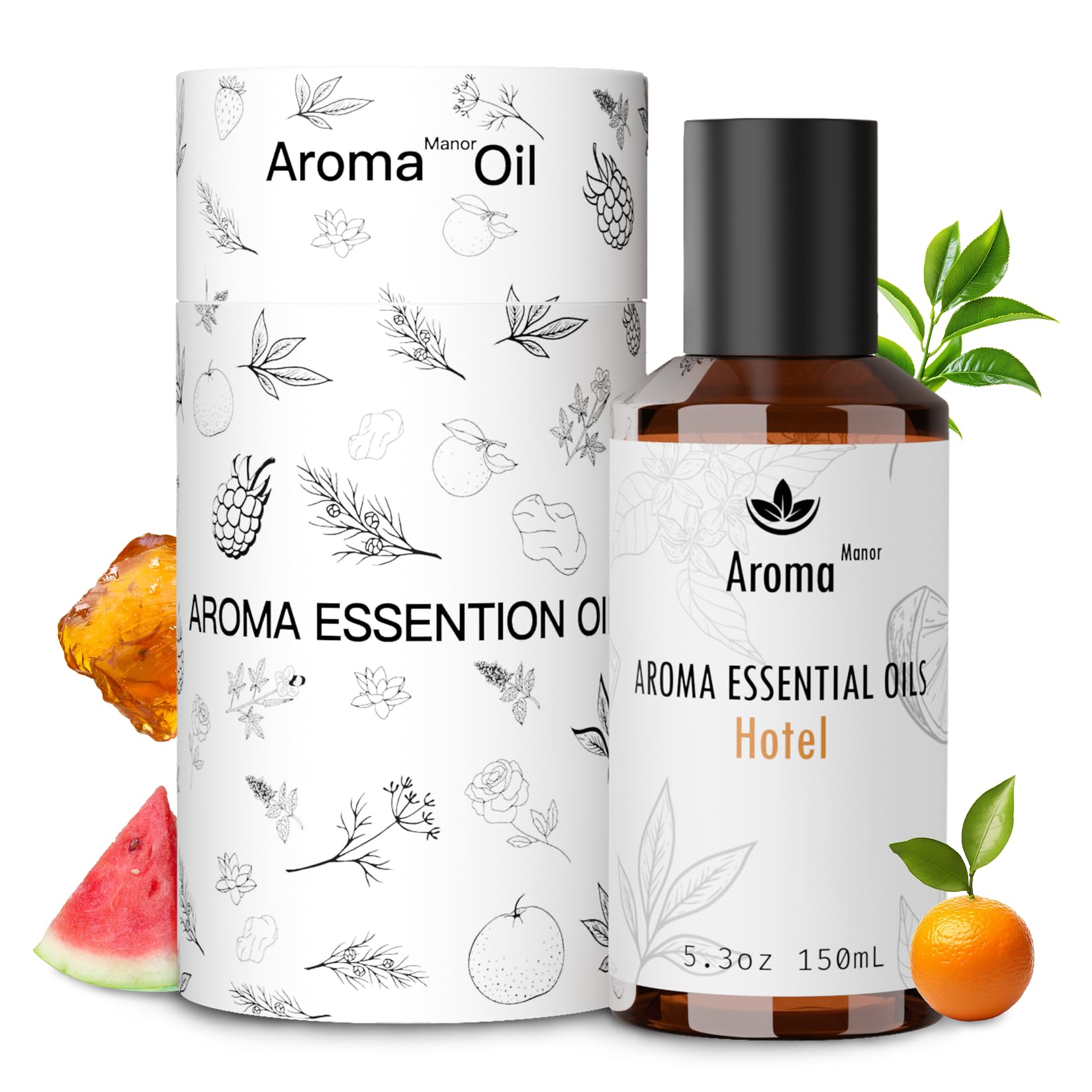 Aroma Manor Hotel Diffuser Oil – Clementine & Santal (150mL) | Luxury Scent for Diffusers