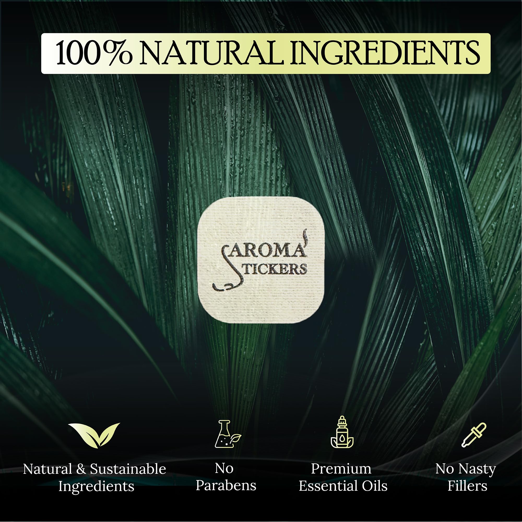 AROMA STICKERS Original Blend Edition – 60 Natural Diffuser Stickers (5 Blends, 12 Each)