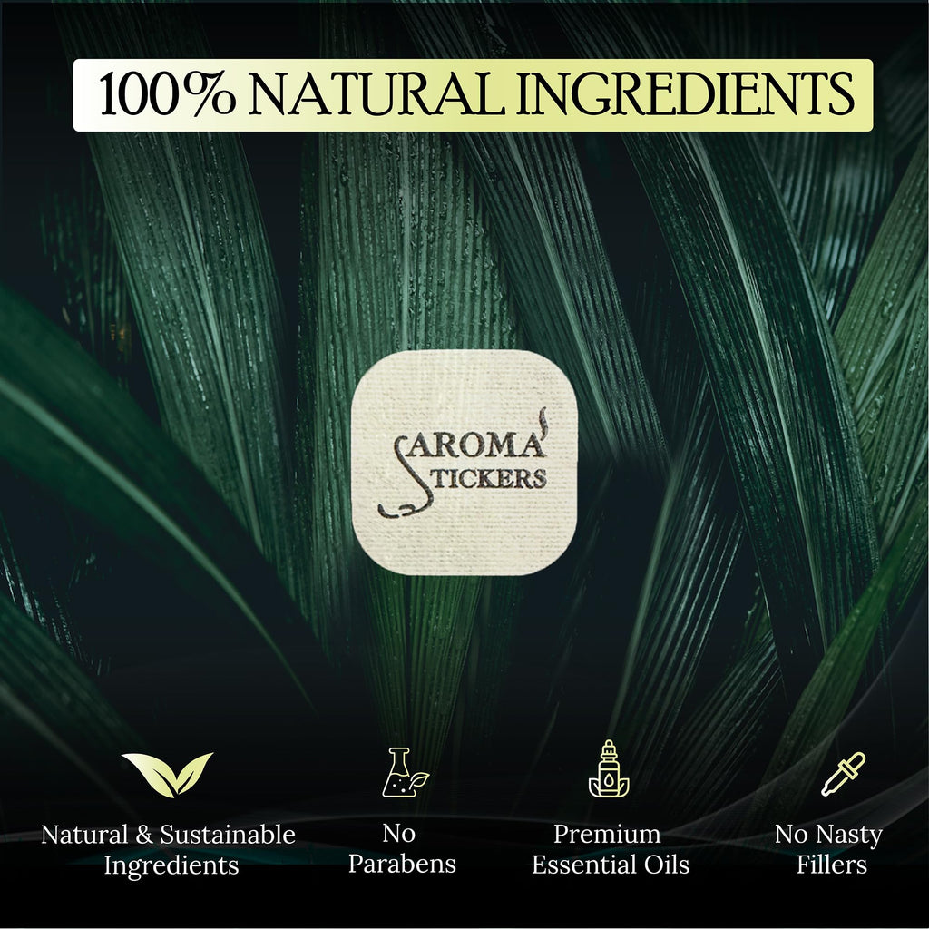 AROMA STICKERS® Spearmint – 100% Natural Essential Oil Scented Mask Stickers (12 Stickers/pc) | Face Mask & Pillow