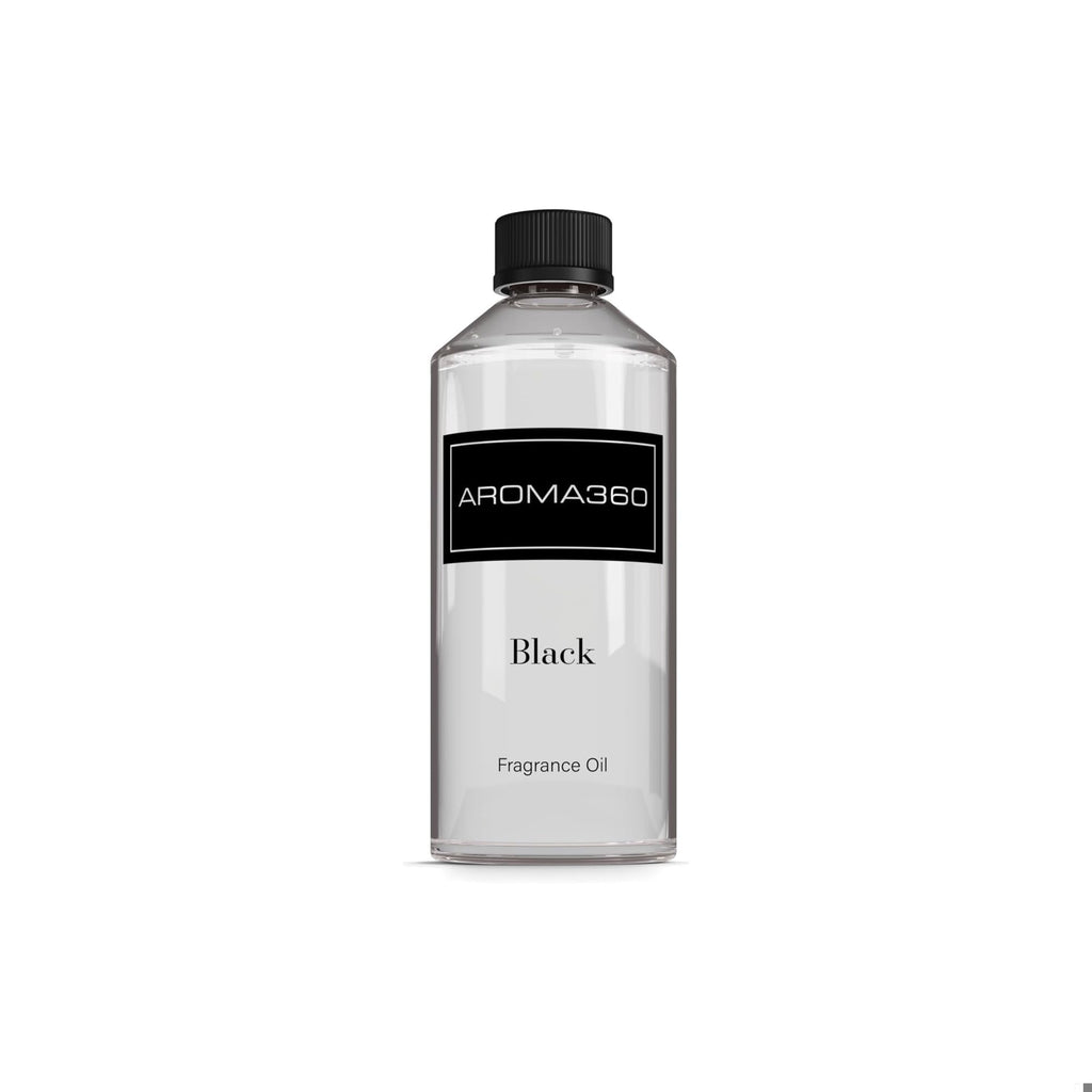 Aroma360 Black Diffuser Oil Blend | Luxury Essential Aromatherapy for Reed Diffusers | Sage, Tiaré Flower & Saffron | 16.9 oz (500 mL)