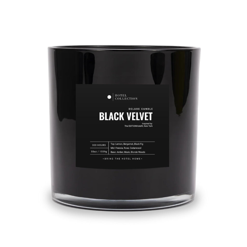 Aroma360 Black Velvet Scented Candle 55oz – Luxury Hotels Inspired, 300 Hour Burn Time
