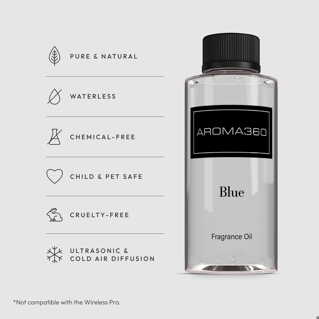 Aroma360 Blue Diffuser Oil Blend | Luxury Essential Aromatherapy Reed Diffuser | 6.7 fl oz (200 mL)