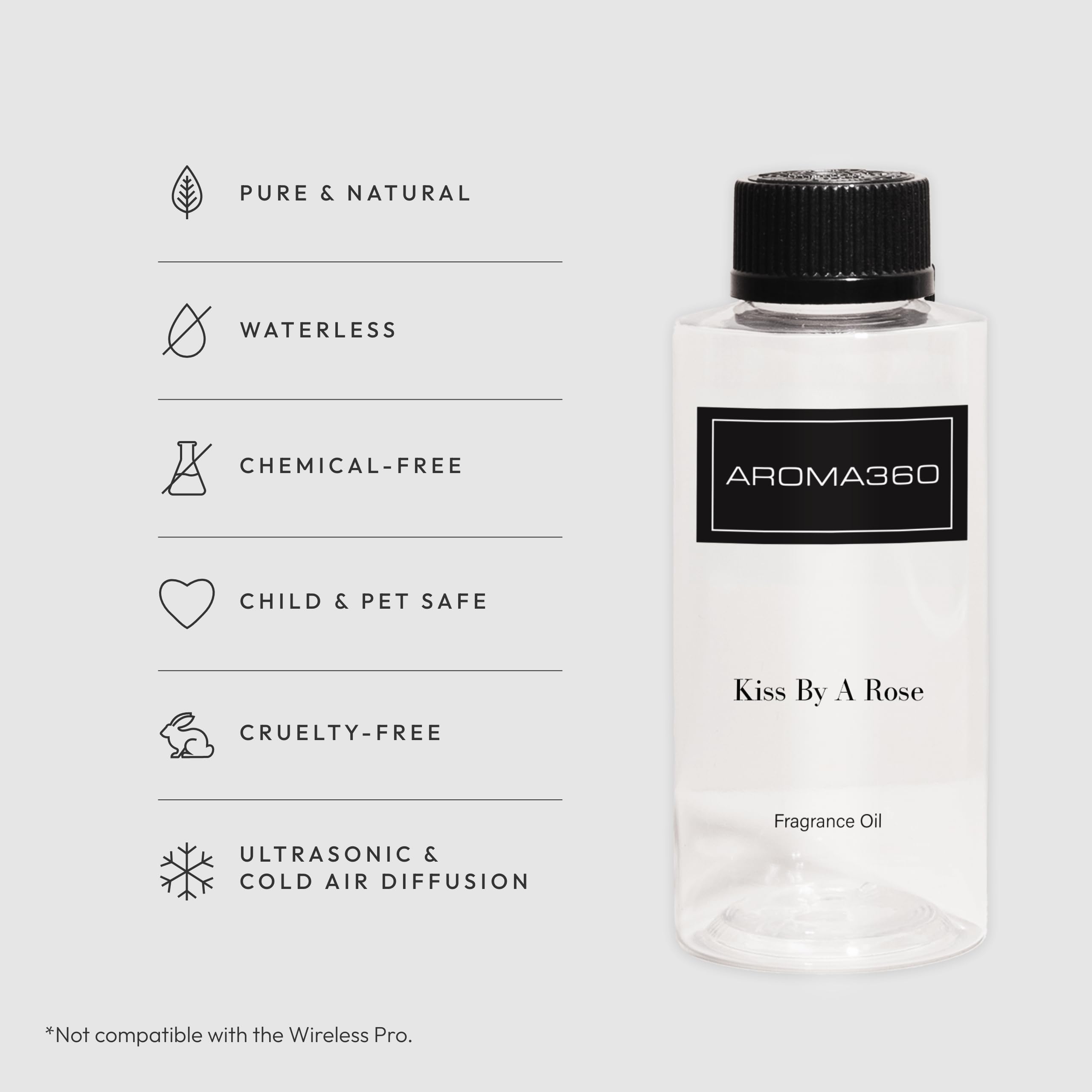 Aroma360 Kiss By A Rose 200mL | Premium Fragrance Oil for Diffusers