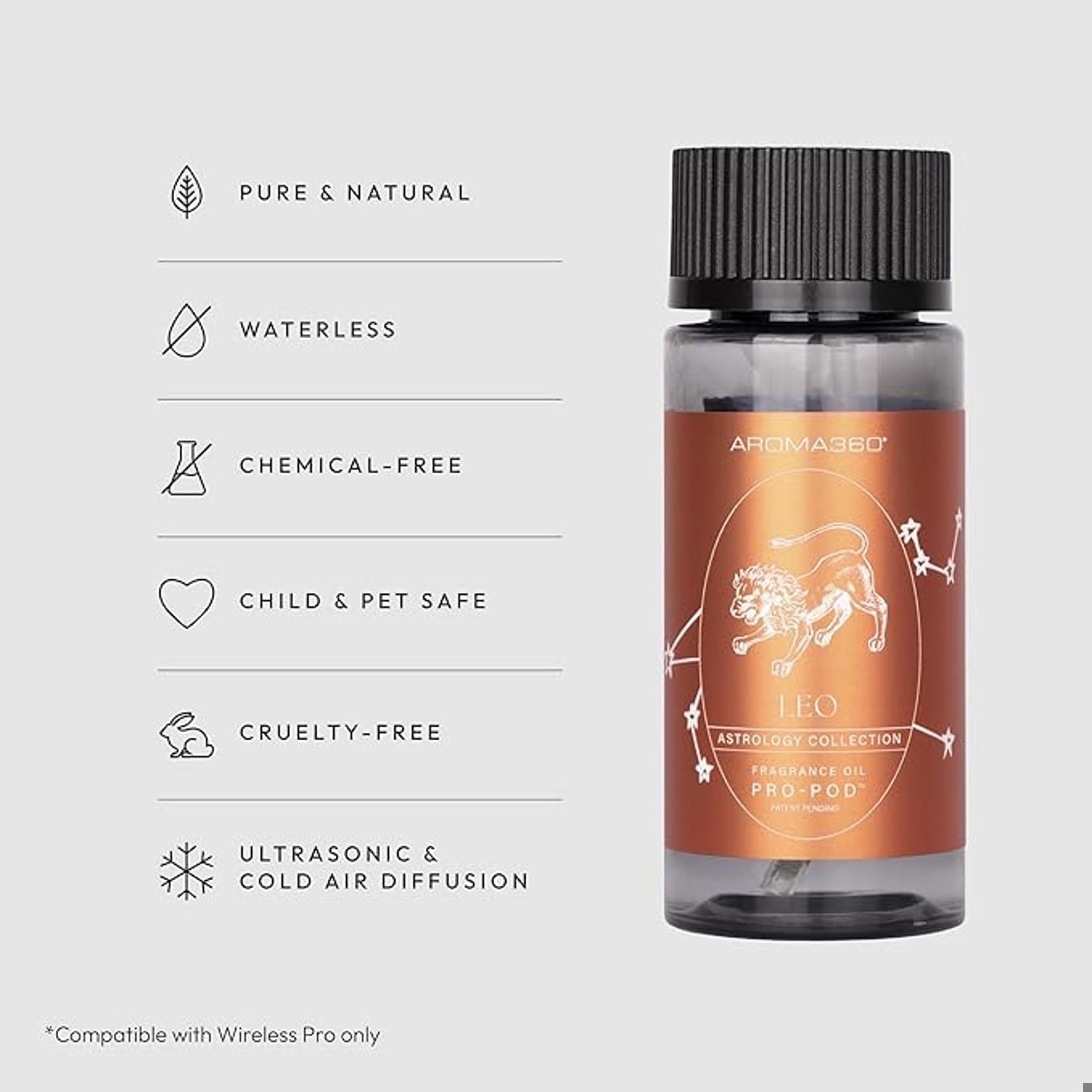 Aroma360 Leo Pro-Pod Oil Blend – Valencia Bloom, Cinnamon Bark & Rose Gold | Luxury Diffuser Oil 50 mL